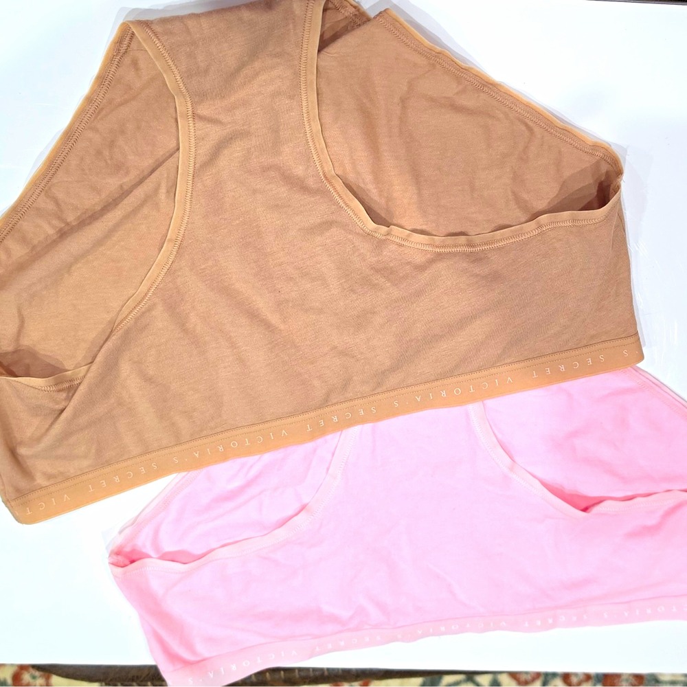 Victoria's Secret Hipster Panties 2 Pack Pink/Beige L Cotton Modal Logo